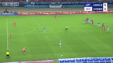 这次没被吹！第40分钟，钟义浩破门+Siu庆祝，河南1-0领跑  新鹏城