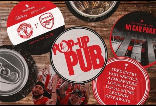 邮报：曼联将在主场作战  附近开设大型临时酒吧，为当地企业提供机会