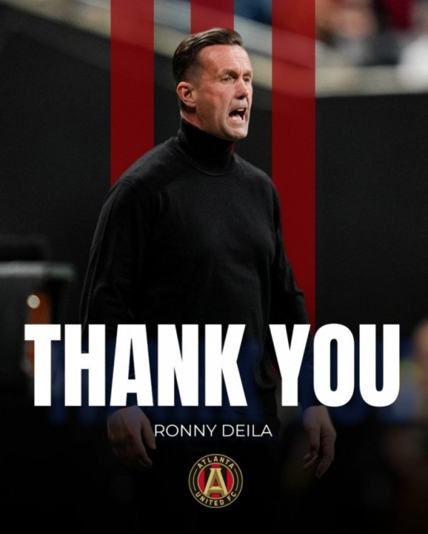 官方：亚特兰大联解雇主帅罗尼-戴拉，将启动全球范围内选帅行动